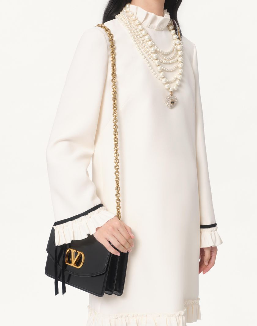 Valentino Handbags Abito Corto In Crepe Couture per Donna in Rosa | Valentino IT Negozio