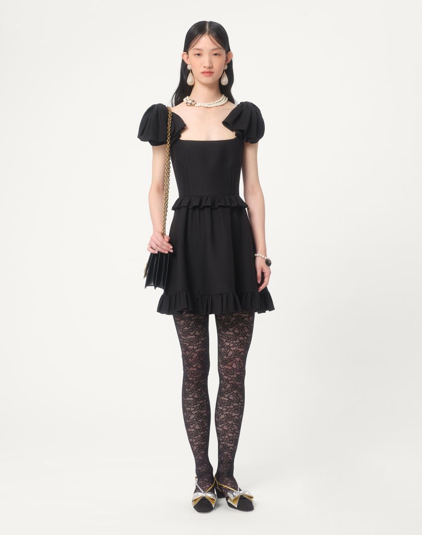 Valentino Handbags Abito Corto In Crepe Couture per Donna in Nero | Valentino IT Nuova