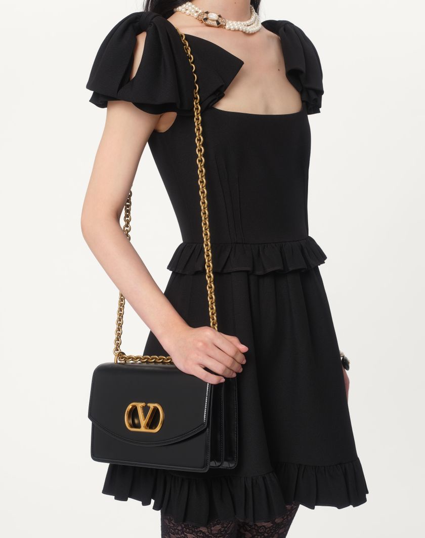 Valentino Handbags Abito Corto In Crepe Couture per Donna in Nero | Valentino IT Nuova