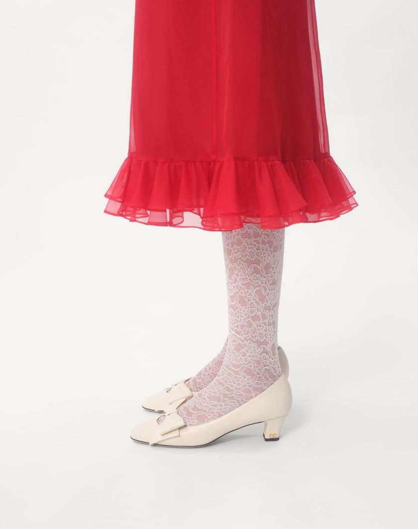 Valentino Handbags Abito Midi In Organza per Donna in Rosso | Valentino IT Italy