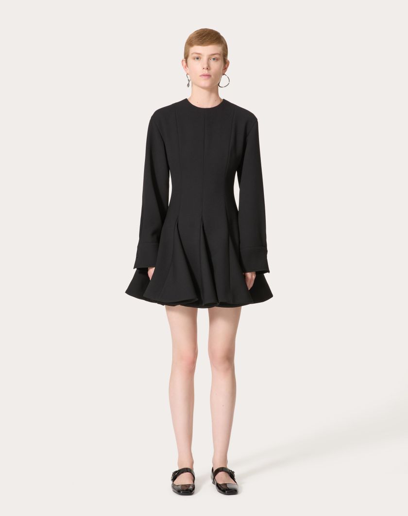 Valentino Handbags Abito Corto In Luxury Crepe per Donna in Nero | Valentino IT Promozione