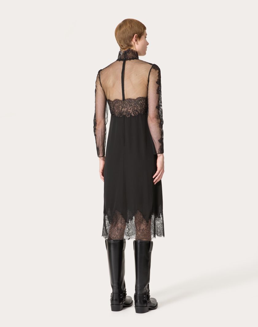 Valentino Handbags Abito Midi per Donna in Nero | Valentino IT Promozione Limitata