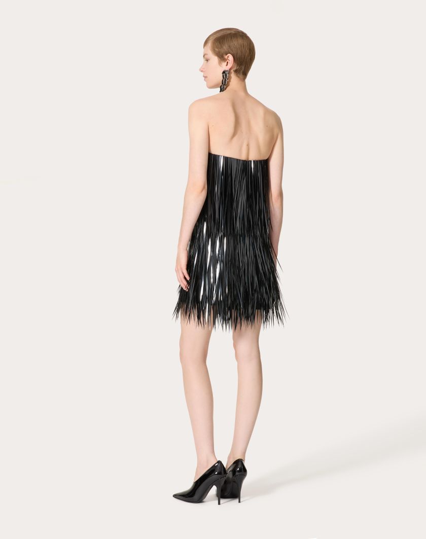 Valentino Handbags Abito Corto In Organza Ricamato per Donna in Nero | Valentino IT Sottocosto