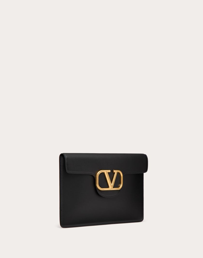 Valentino Handbags Pochette Valentino Garavani Locò In Vitello per Donna in Nero | Valentino IT Offerta