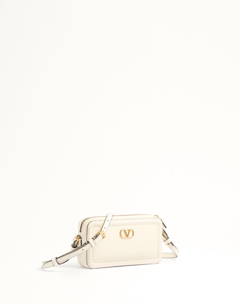 Valentino Handbags Mini Borsa A Tracolla Valentino Garavani Alltime In Vitello Granato per Donna in Avorio | Valentino IT Outlet