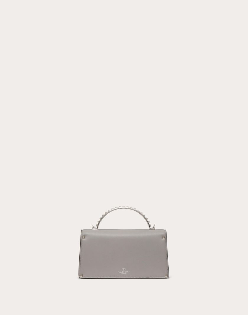 Valentino Handbags Mini Borsa A Mano Rockstud In Vitello per Donna in Grigio | Valentino IT In Vendita