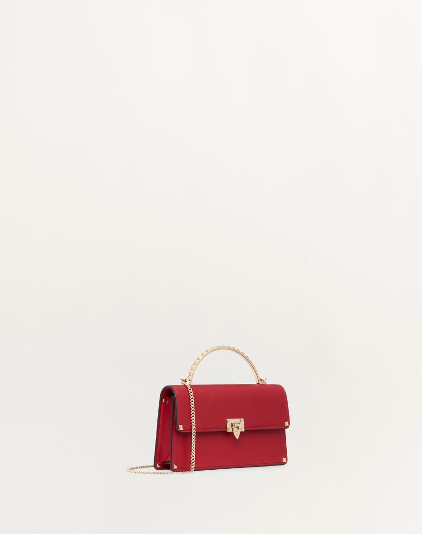 Valentino Handbags Mini Borsa A Mano Rockstud In Vitello per Donna in Rosso V. | Valentino IT Saldi