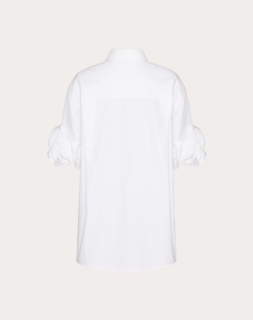 Valentino Handbags Camicia In Compact Popeline per Donna in Nero | Valentino IT Prezzo Ridotto