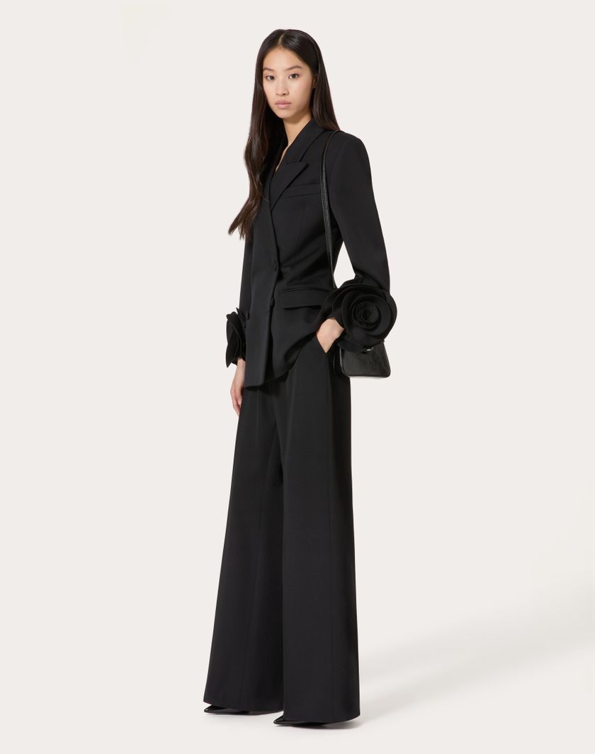 Valentino Handbags Pantalone In Grisaille per Donna in Nero | Valentino IT Sottocosto