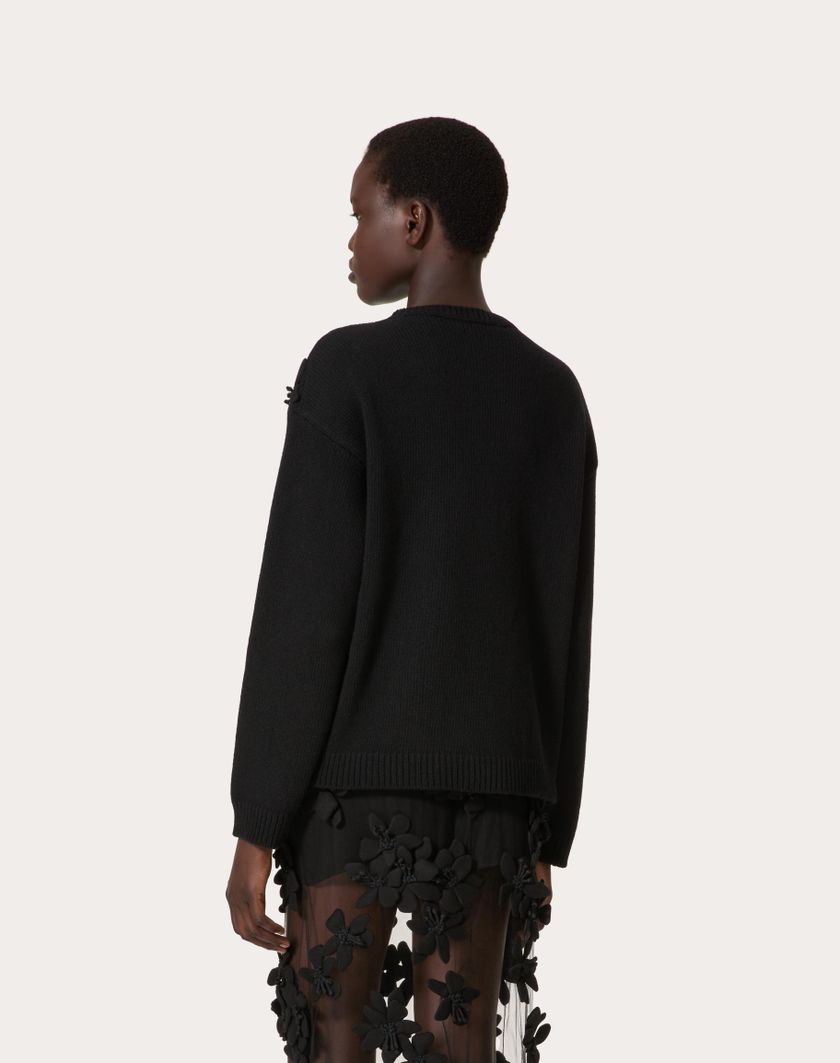 Valentino Handbags Maglia In Lana Ricamata per Donna in Nero | Valentino IT Convenienza
