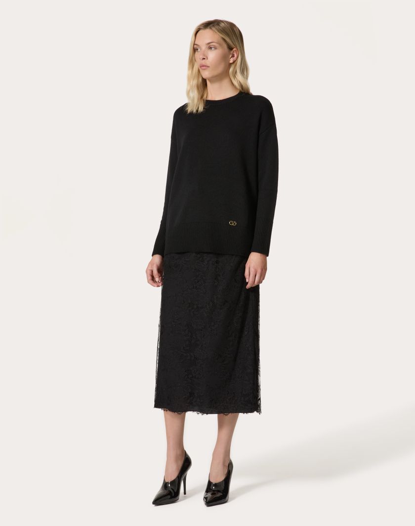 Valentino Handbags Gonna Midi per Donna in Nero | Valentino IT Sconto