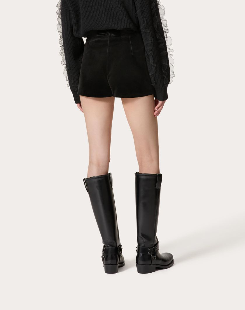 Valentino Handbags Short In Velluto per Donna in Nero | Valentino IT Economico
