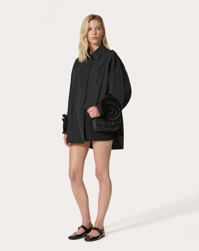 Valentino Handbags Giubbino In Micro Faille per Donna in Nero | Valentino IT Vendite Flash