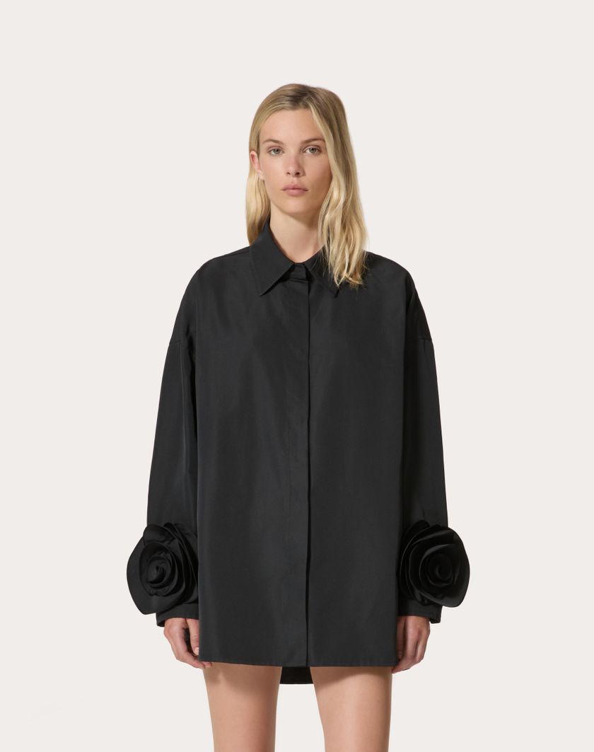 Valentino Handbags Giubbino In Micro Faille per Donna in Nero | Valentino IT Vendite Flash