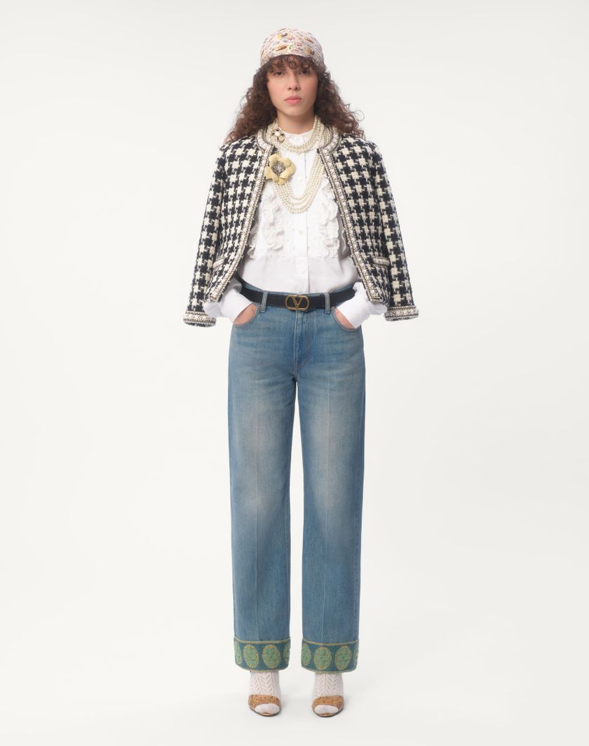 Valentino Handbags Top In Cotone E Lino Ricamato per Donna in Bianco | Valentino IT 2025