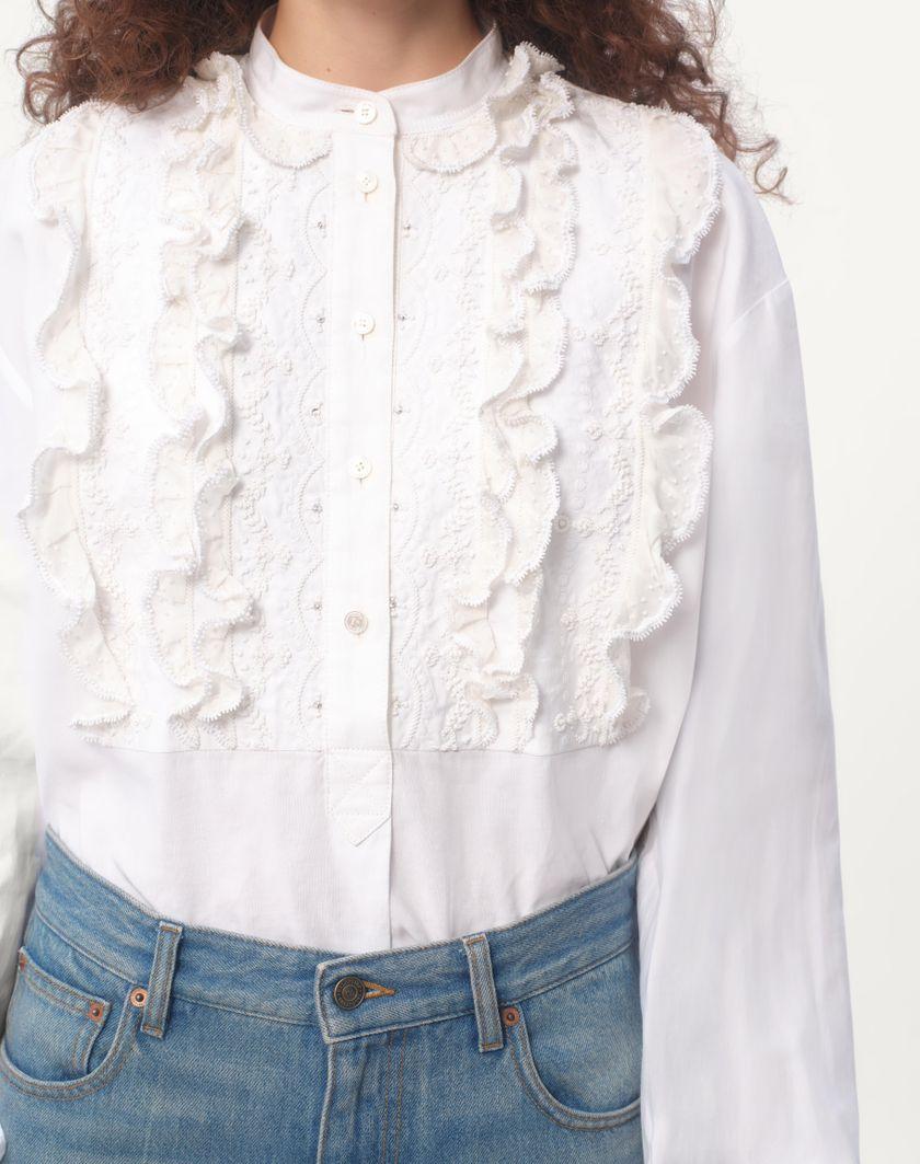 Valentino Handbags Top In Cotone E Lino Ricamato per Donna in Bianco | Valentino IT 2025