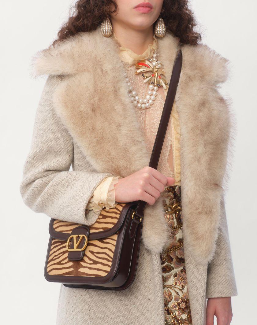 Valentino Handbags Borsa A Spalla Valentino Garavani 9to5 In Vitello Effetto Pony Animalier per Donna in Marrone | Valentino IT Promozione Limitata