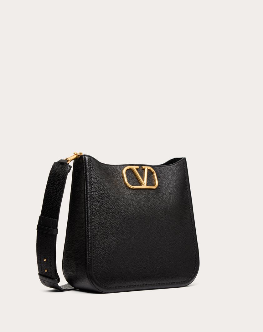 Valentino Handbags Hobo Valentino Garavani Alltime In Vitello Granato per Donna in Nero | Valentino IT Presa