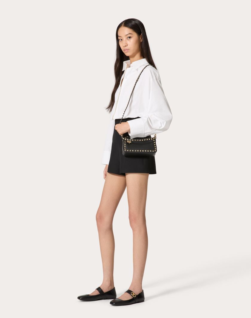 Valentino Handbags Borsa Piccola A Tracolla Rockstud In Vitello Granato per Donna in Light Ivory | Valentino IT Economico