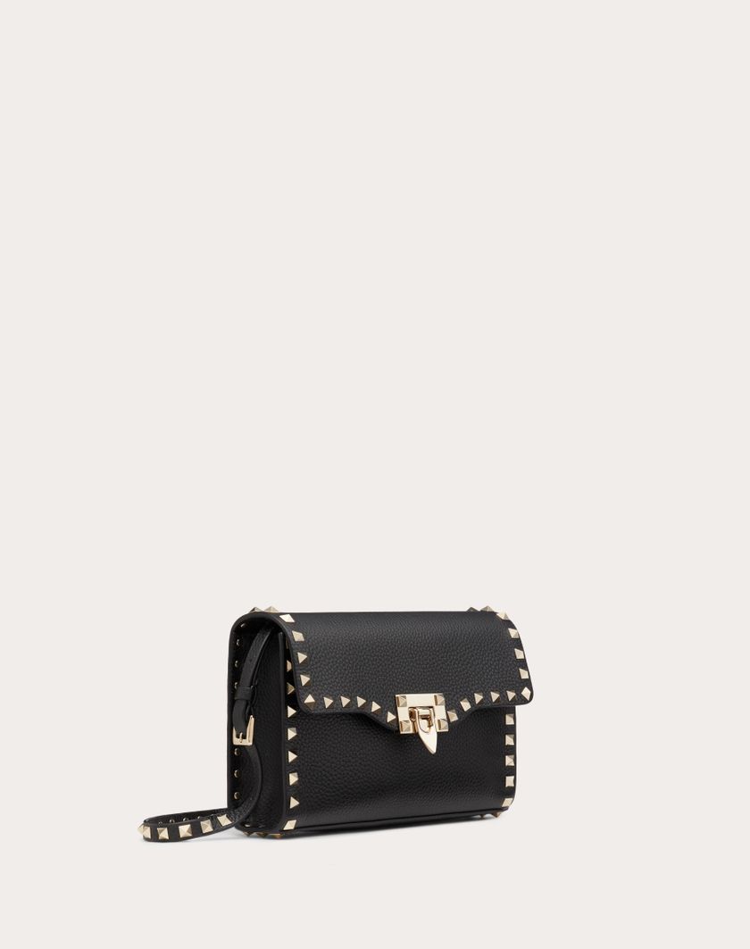 Valentino Handbags Borsa Piccola A Tracolla Rockstud In Vitello Granato per Donna in Poudre | Valentino IT Saldi
