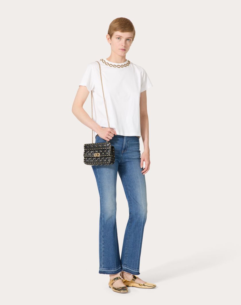 Valentino Handbags Borsa Piccola Rockstud Spike In Nappa per Donna in Nero | Valentino IT Offerte