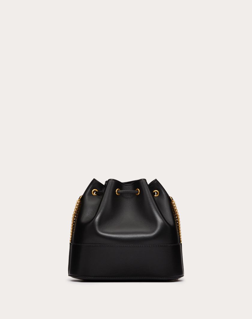 Valentino Handbags Mini Secchiello Con Catena Vlogo Signature In Nappa per Donna in Rose Cannelle | Valentino IT Italy