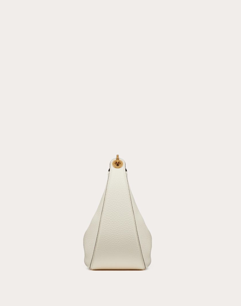Valentino Handbags Hobo Piccola Vlogo Moon Bag In Vitello Granato Con Catena per Donna in Cappuccino | Valentino IT Nuovo