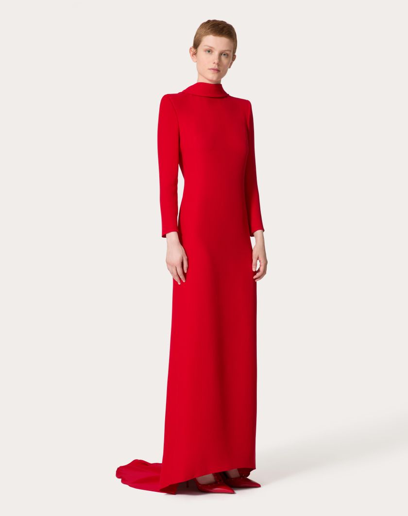 Valentino Handbags Gown In Cady Couture per Donna in Rosso | Valentino IT Acquista Ora