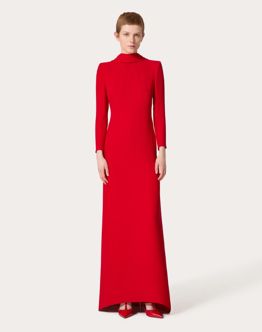 Valentino Handbags Gown In Cady Couture per Donna in Rosso | Valentino IT Acquista Ora