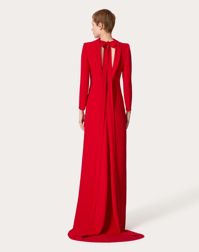 Valentino Handbags Gown In Cady Couture per Donna in Rosso | Valentino IT Acquista Ora