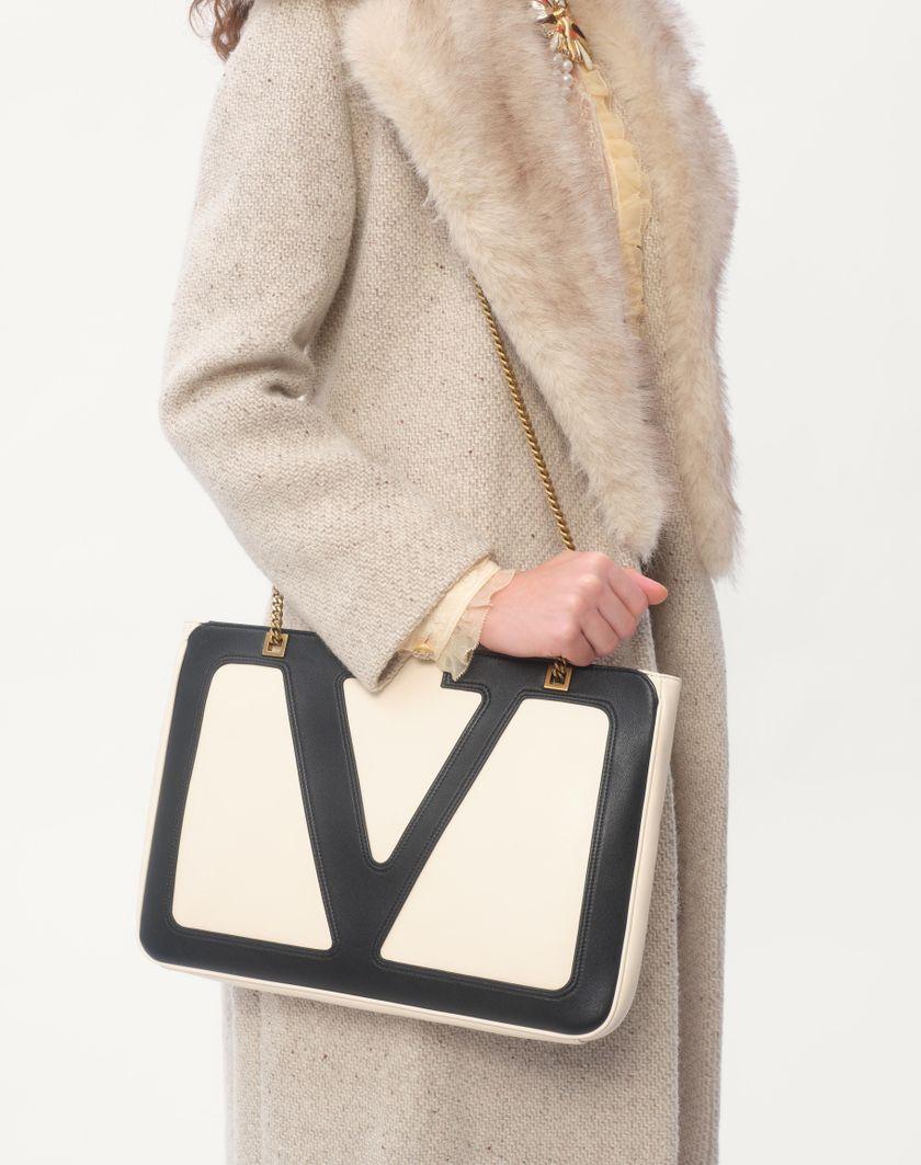 Valentino Handbags Cappotto In Textured Wool per Donna in Cammello/avorio | Valentino IT Vendite Flash