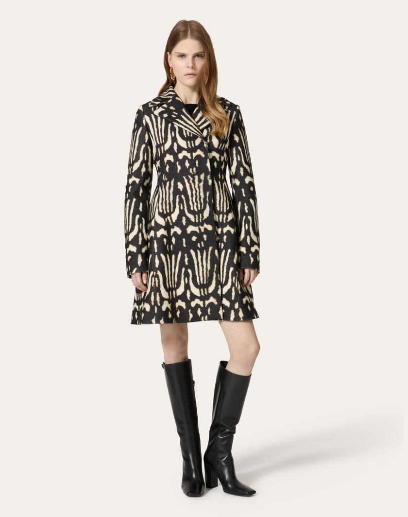 Valentino Handbags Cappotto In Valentino Wildprint 98 per Donna in Nero | Valentino IT Outlet