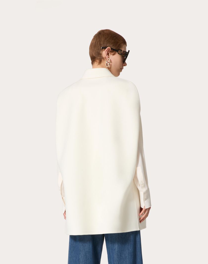 Valentino Handbags Cappa In Compact Drap per Donna in Avorio | Valentino IT Hotsell