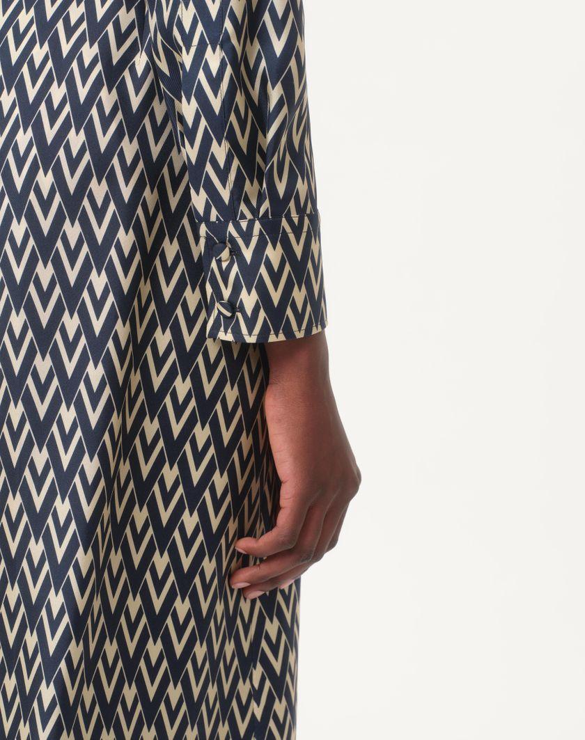 Valentino Handbags Camicia In Twill Toute La V per Donna in Nero/avorio | Valentino IT Negozio