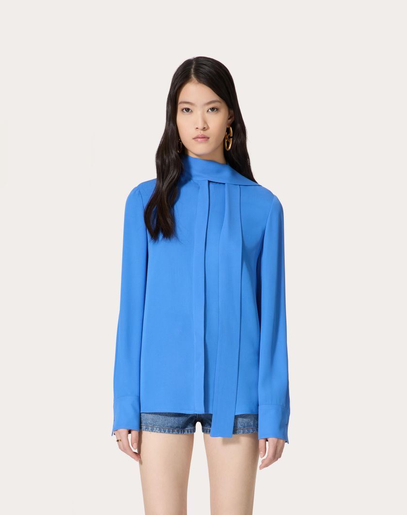 Valentino Handbags Camicia In Georgette per Donna in Serenity | Valentino IT Lightning offer
