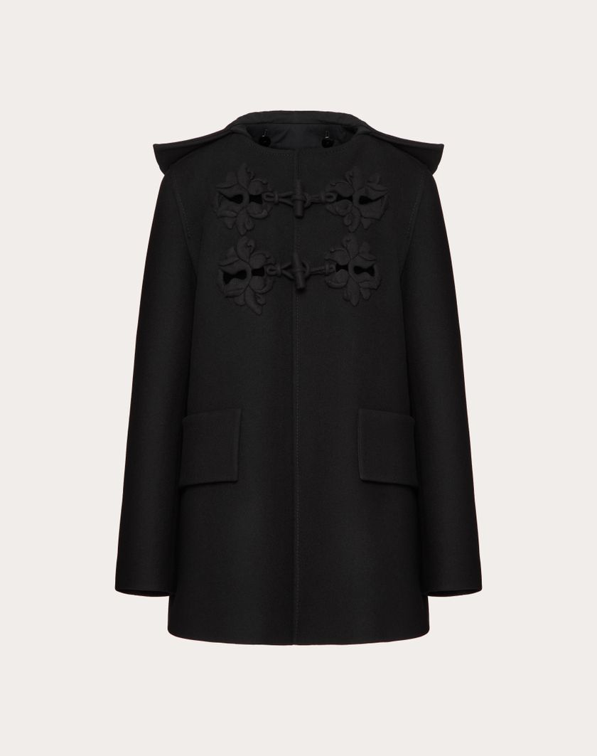 Valentino Handbags Caban In Compact Coat Ricamato per Donna in Nero | Valentino IT Fino al 65% di sconto