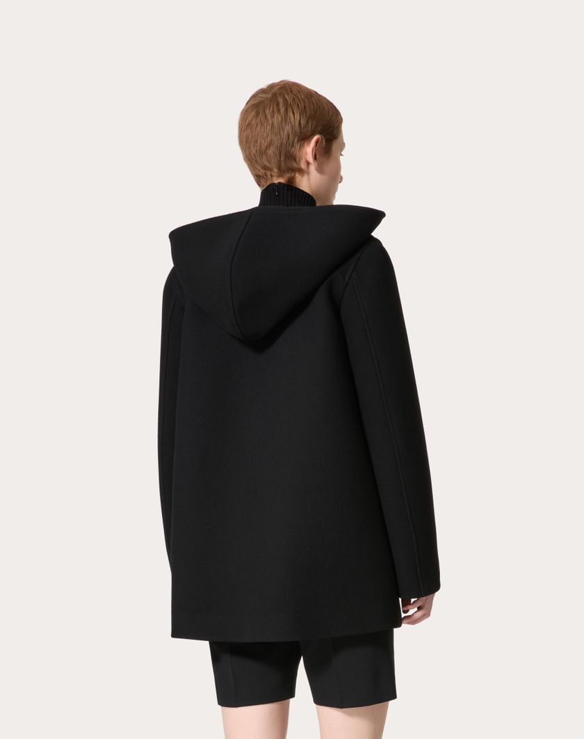 Valentino Handbags Caban In Compact Coat Ricamato per Donna in Nero | Valentino IT Fino al 65% di sconto