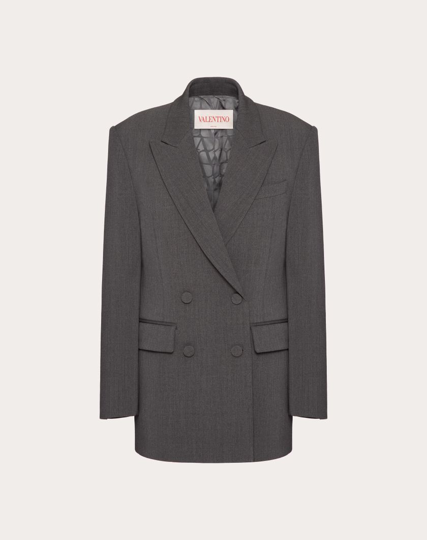 Valentino Handbags Giacca In Active Gabardine per Donna in Grigio | Valentino IT Offerta speciale della fabbrica