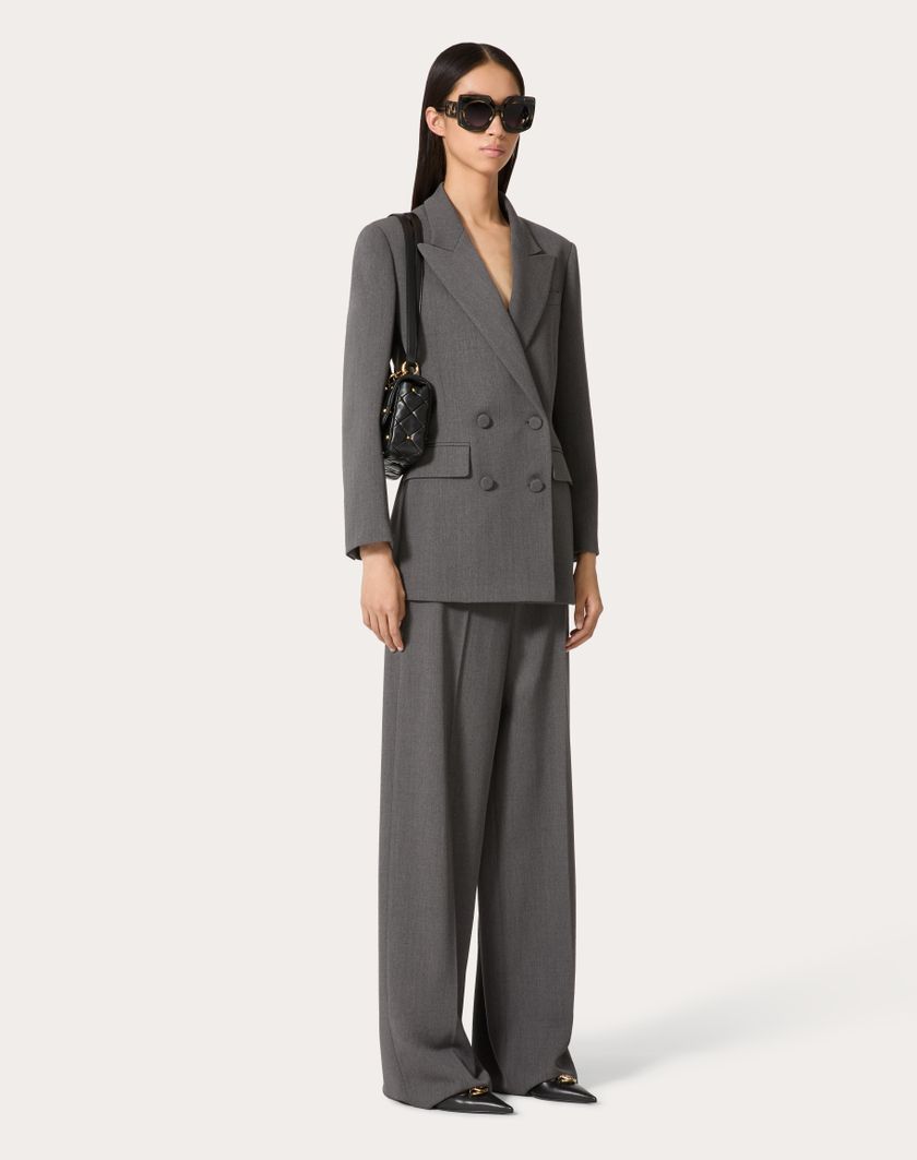 Valentino Handbags Giacca In Active Gabardine per Donna in Grigio | Valentino IT Offerta speciale della fabbrica