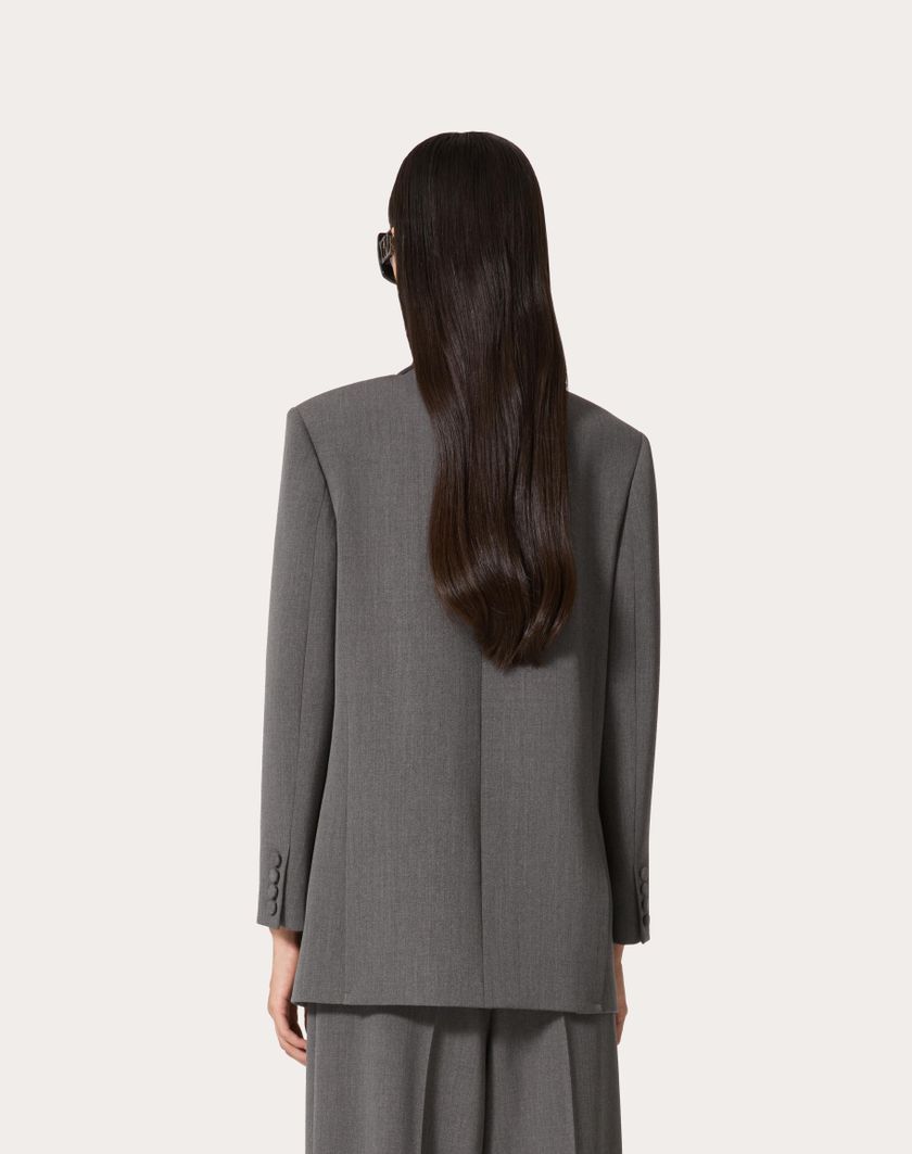 Valentino Handbags Giacca In Active Gabardine per Donna in Grigio | Valentino IT Offerta speciale della fabbrica