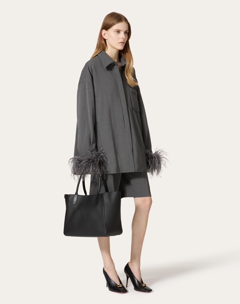 Valentino Handbags Giubbino In Active Gabardine per Donna in Grigio | Valentino IT Sostegno trimestrale
