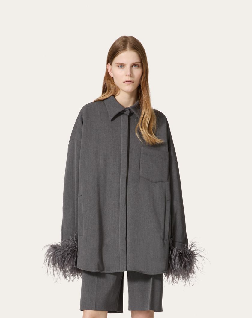 Valentino Handbags Giubbino In Active Gabardine per Donna in Grigio | Valentino IT Sostegno trimestrale