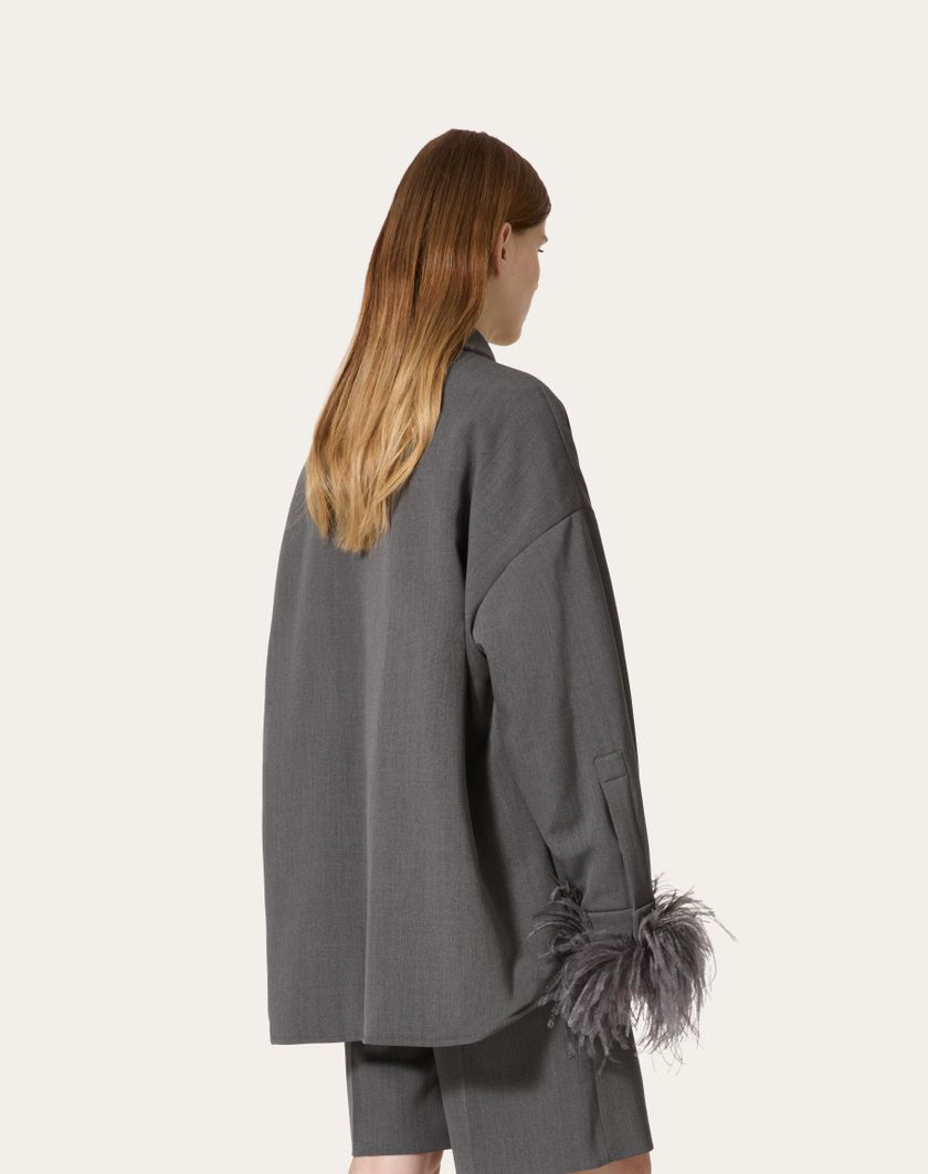 Valentino Handbags Giubbino In Active Gabardine per Donna in Grigio | Valentino IT Sostegno trimestrale