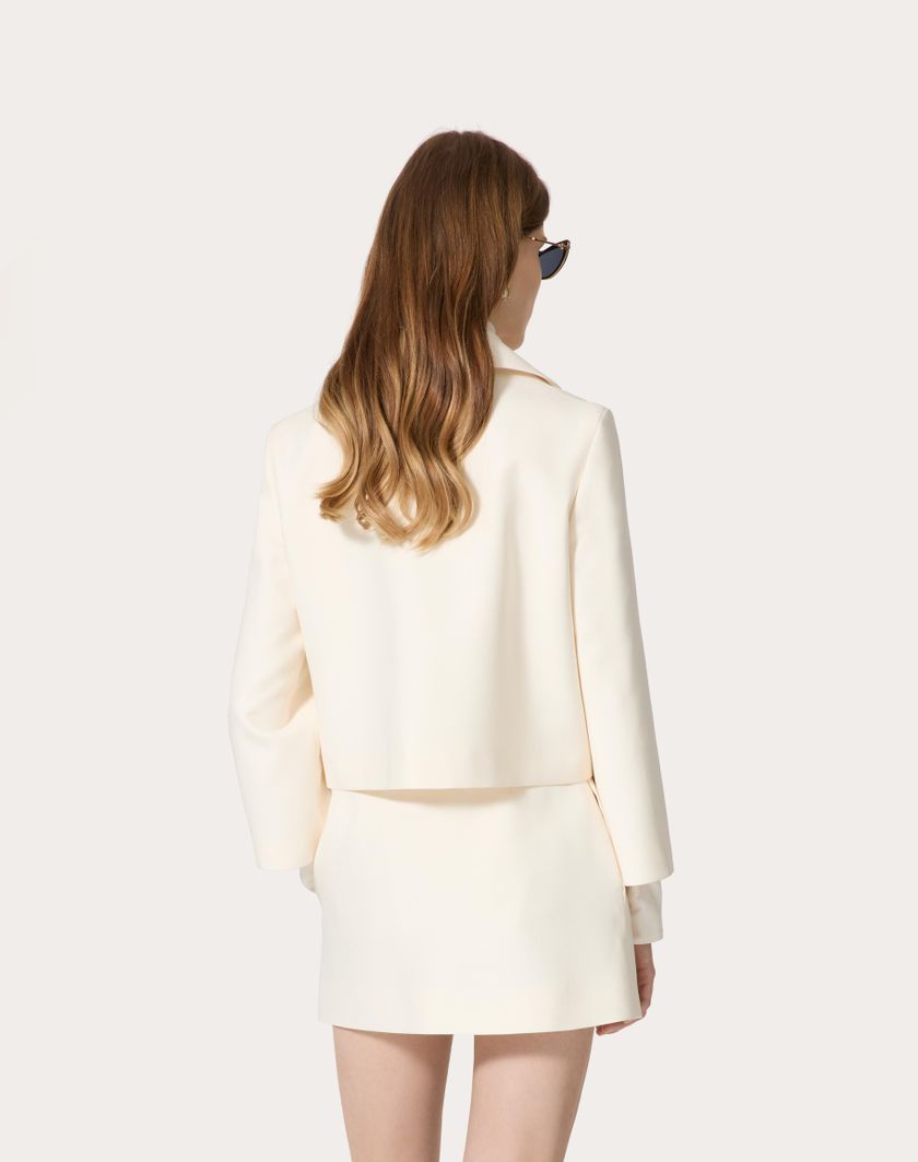 Valentino Handbags Giacca In Crepe Couture per Donna in Avorio | Valentino IT Super sconto
