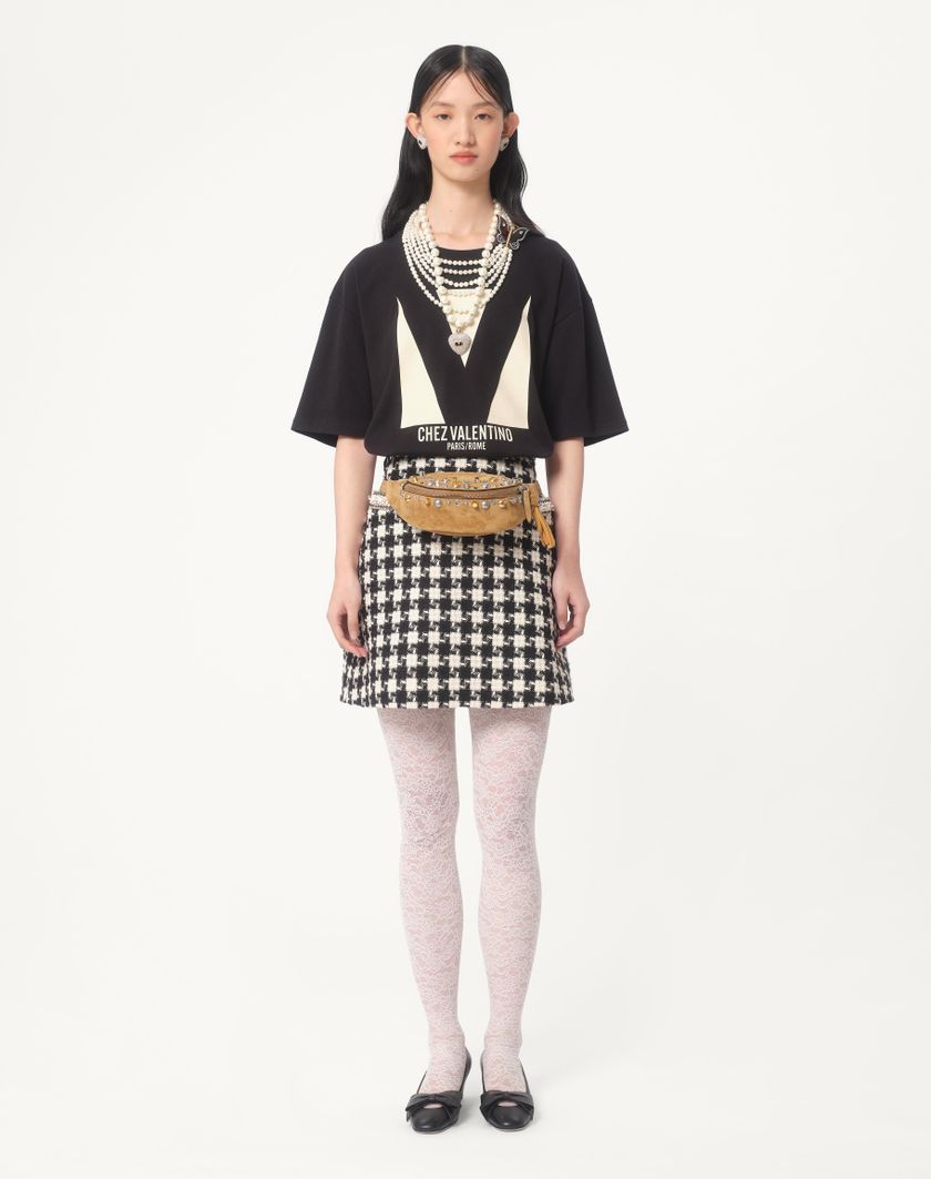 Valentino Handbags T-shirt In Jersey Cotton Con Stampa Chez Valentino per Donna in Avorio | Valentino IT 50% di sconto con spedizione gratuita