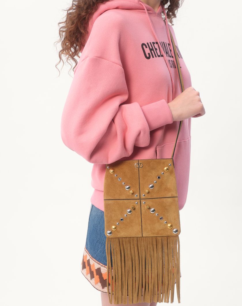 Valentino Handbags Felpa In Cotone Con Cappucco E Stampa Chez Valentino per Donna in Rosa | Valentino IT In vendita