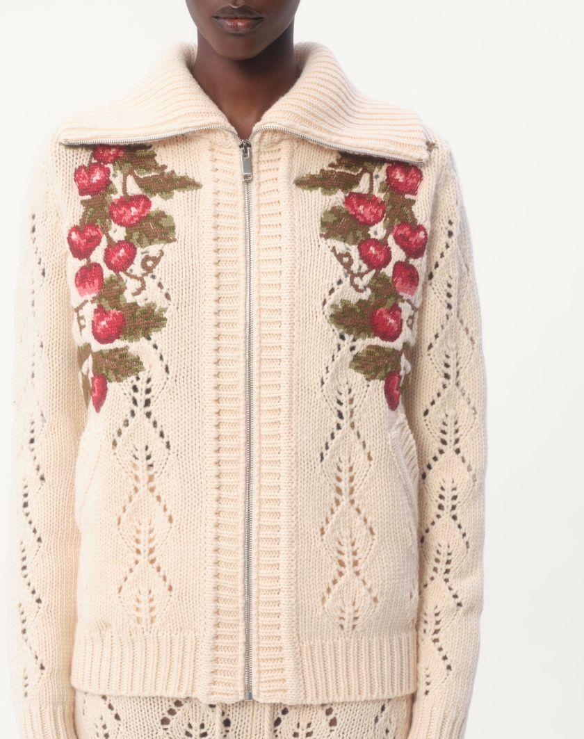 Valentino Handbags Giacca Di Maglia In Lana Ricamata per Donna in Multicolor | Valentino IT 2025