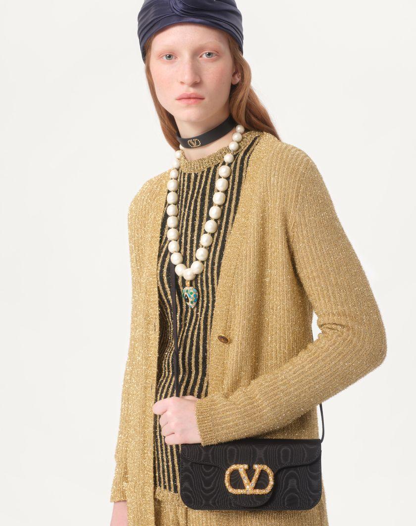 Valentino Handbags Cardigan In Lurex per Donna in Oro | Valentino IT In Linea
