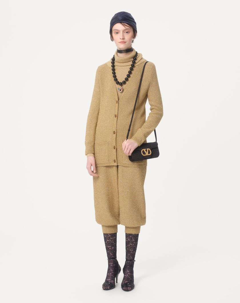 Valentino Handbags Maglia In Lurex per Donna in Oro | Valentino IT Qualità