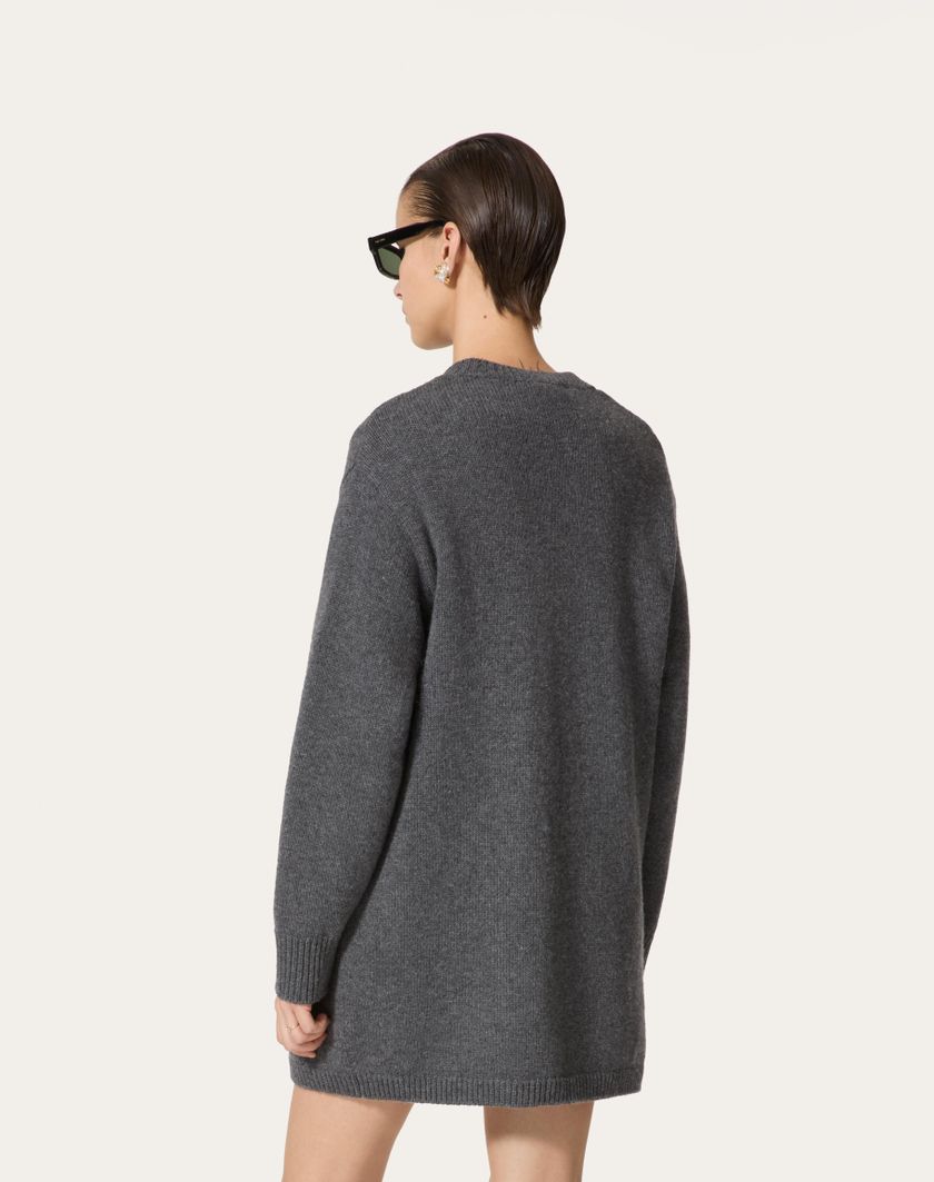 Valentino Handbags Cardigan In Lana per Donna in Grigio Scuro | Valentino IT Affare Del Giorno